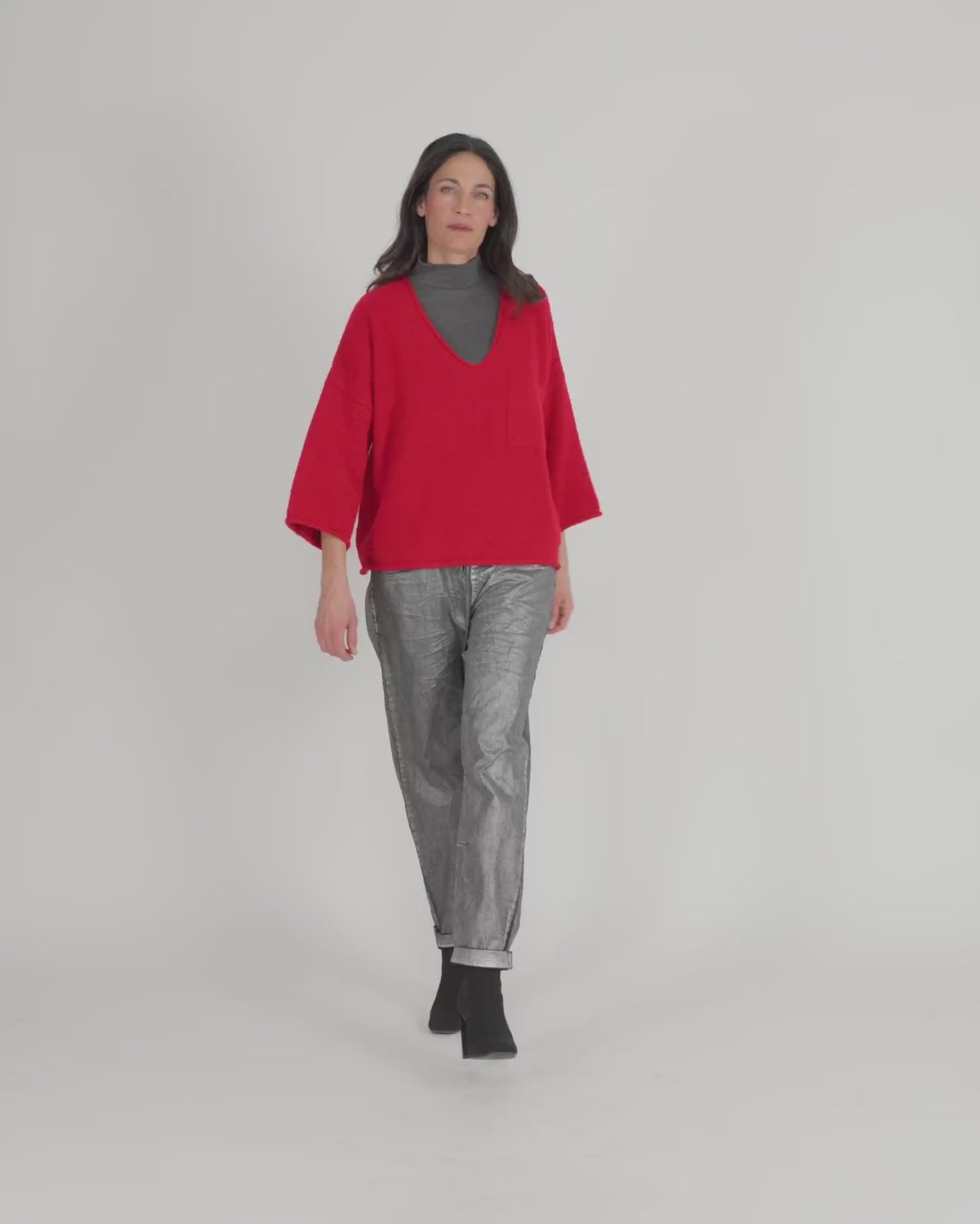 להעלות ולנגן וידיאו לגלריית צפיה, סוודר כיס אדום
