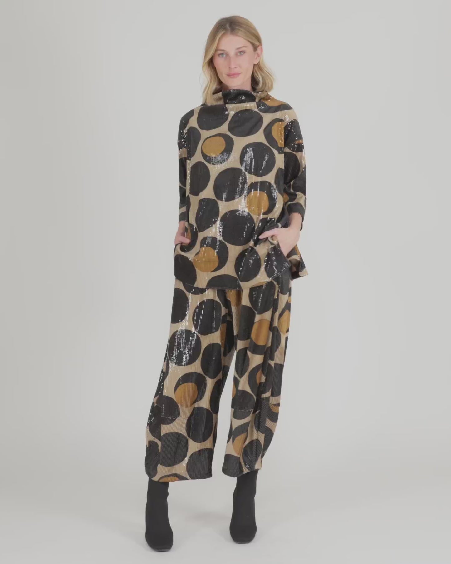 להעלות ולנגן וידיאו לגלריית צפיה, טוניקה פורצת פאייטים עיגולים
