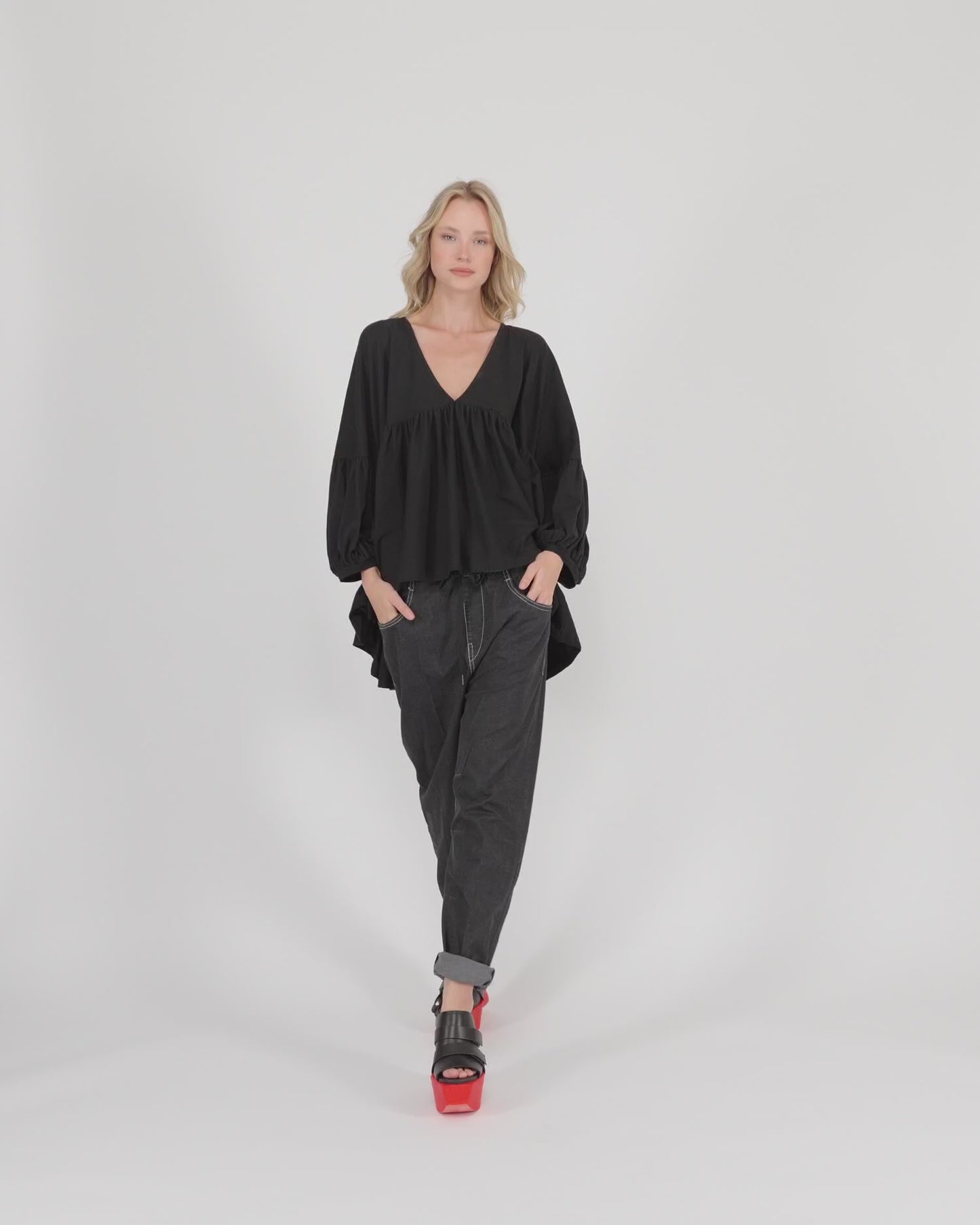 להעלות ולנגן וידיאו לגלריית צפיה, טוניקה אורבן כפרית שחורה
