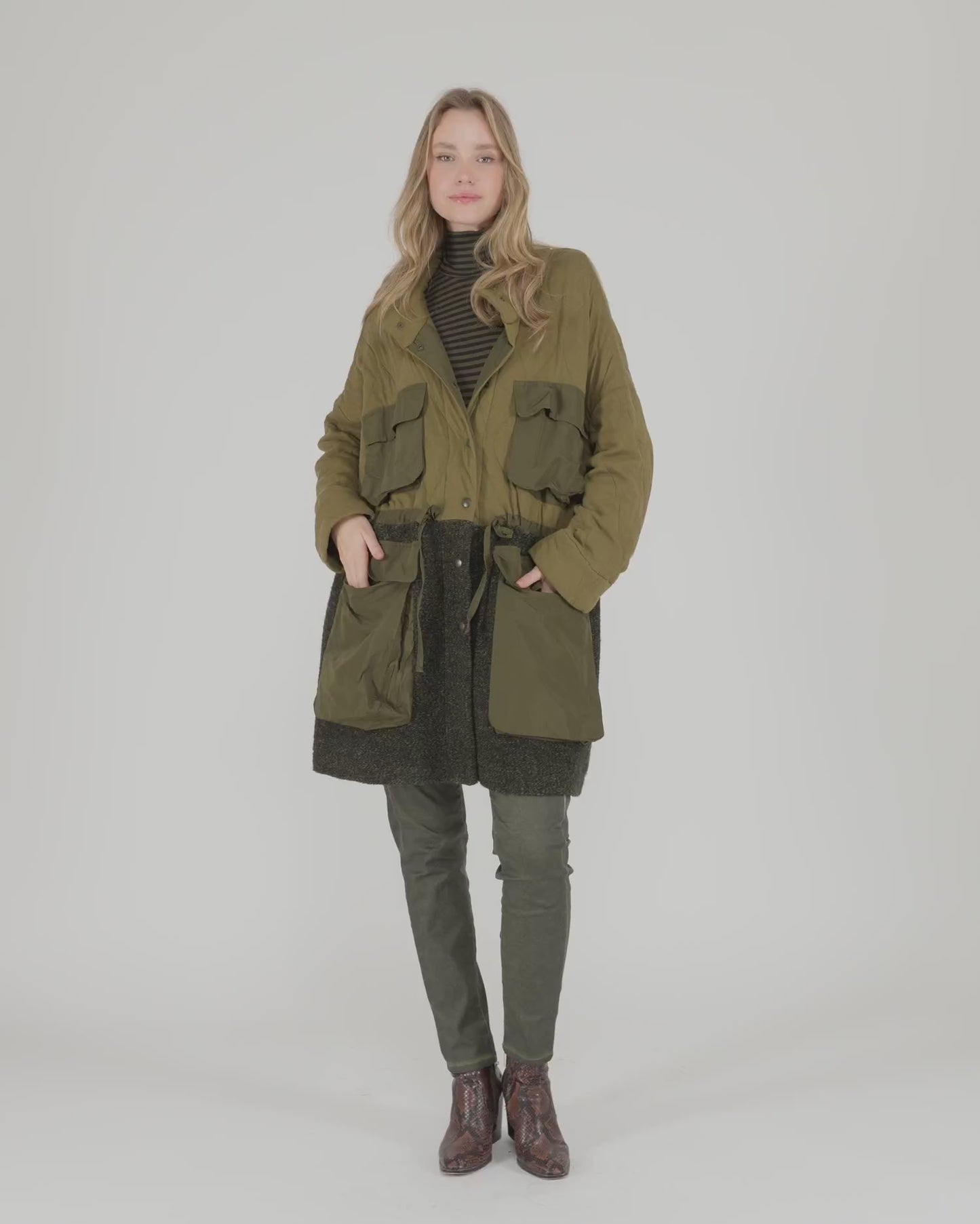 להעלות ולנגן וידיאו לגלריית צפיה, מעיל אורבן ספארי חאקי
