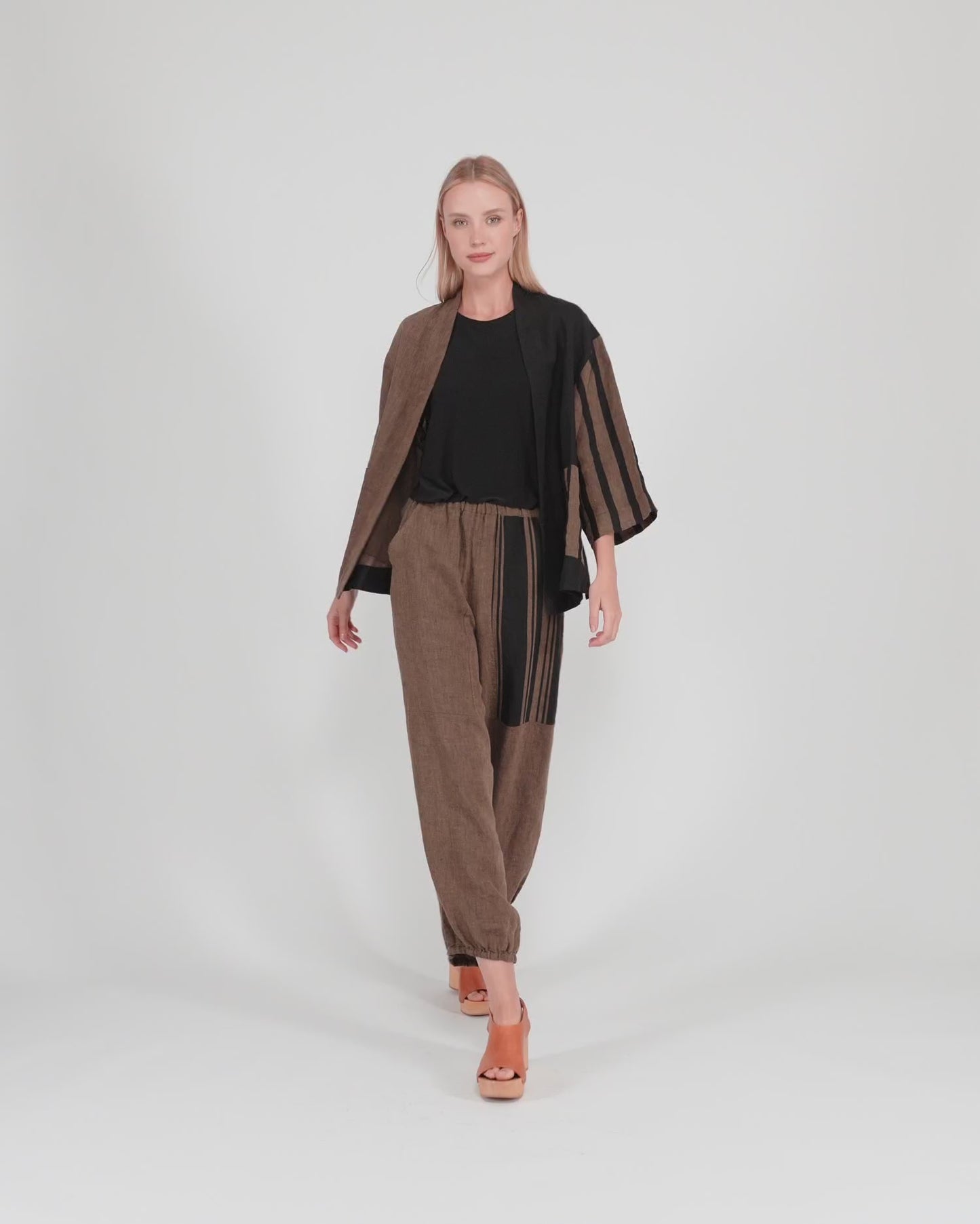 להעלות ולנגן וידיאו לגלריית צפיה, מכנסי בסטי פשתן מיקס
