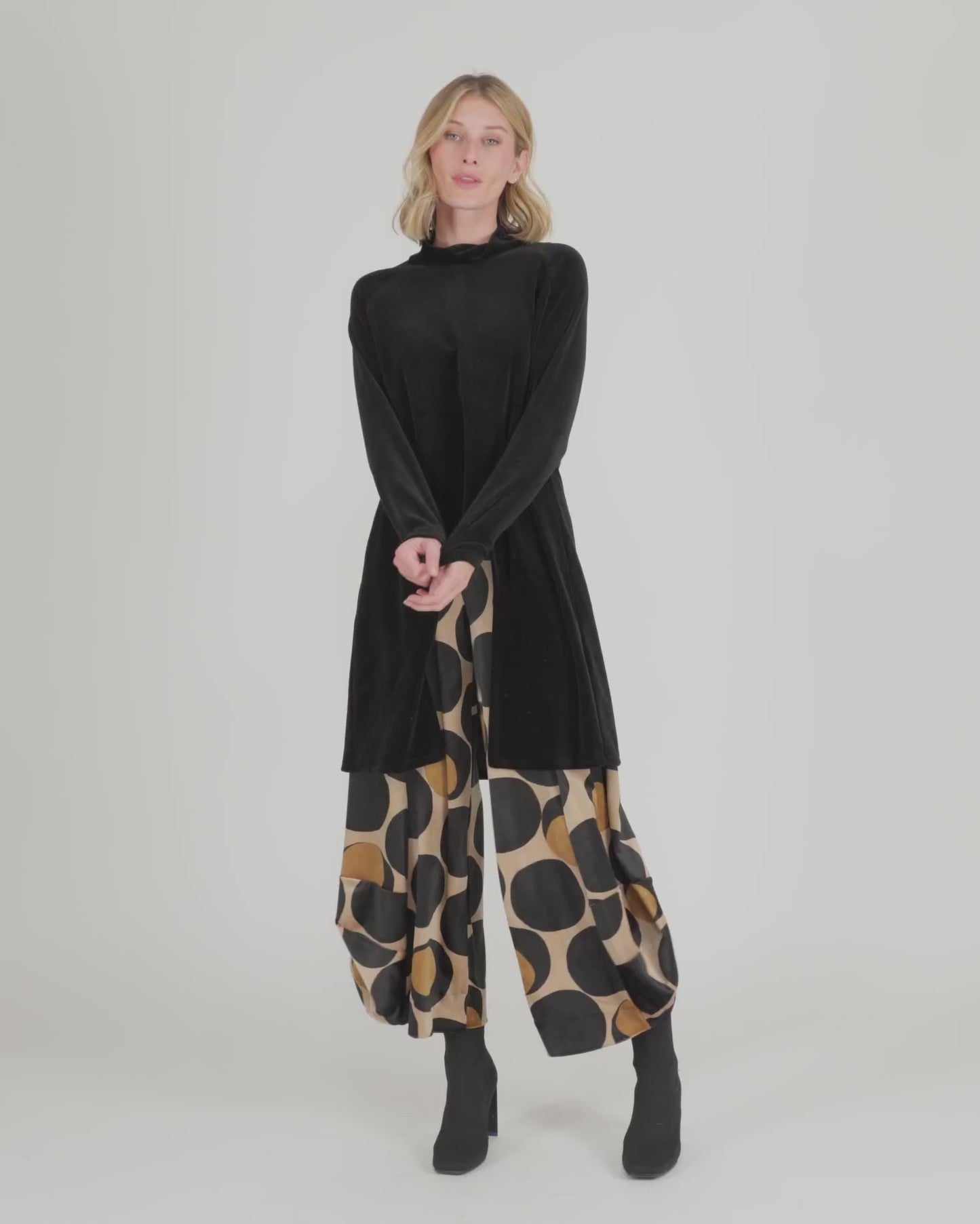 להעלות ולנגן וידיאו לגלריית צפיה, טוניקה גולף חדשנית קטיפה שחורה
