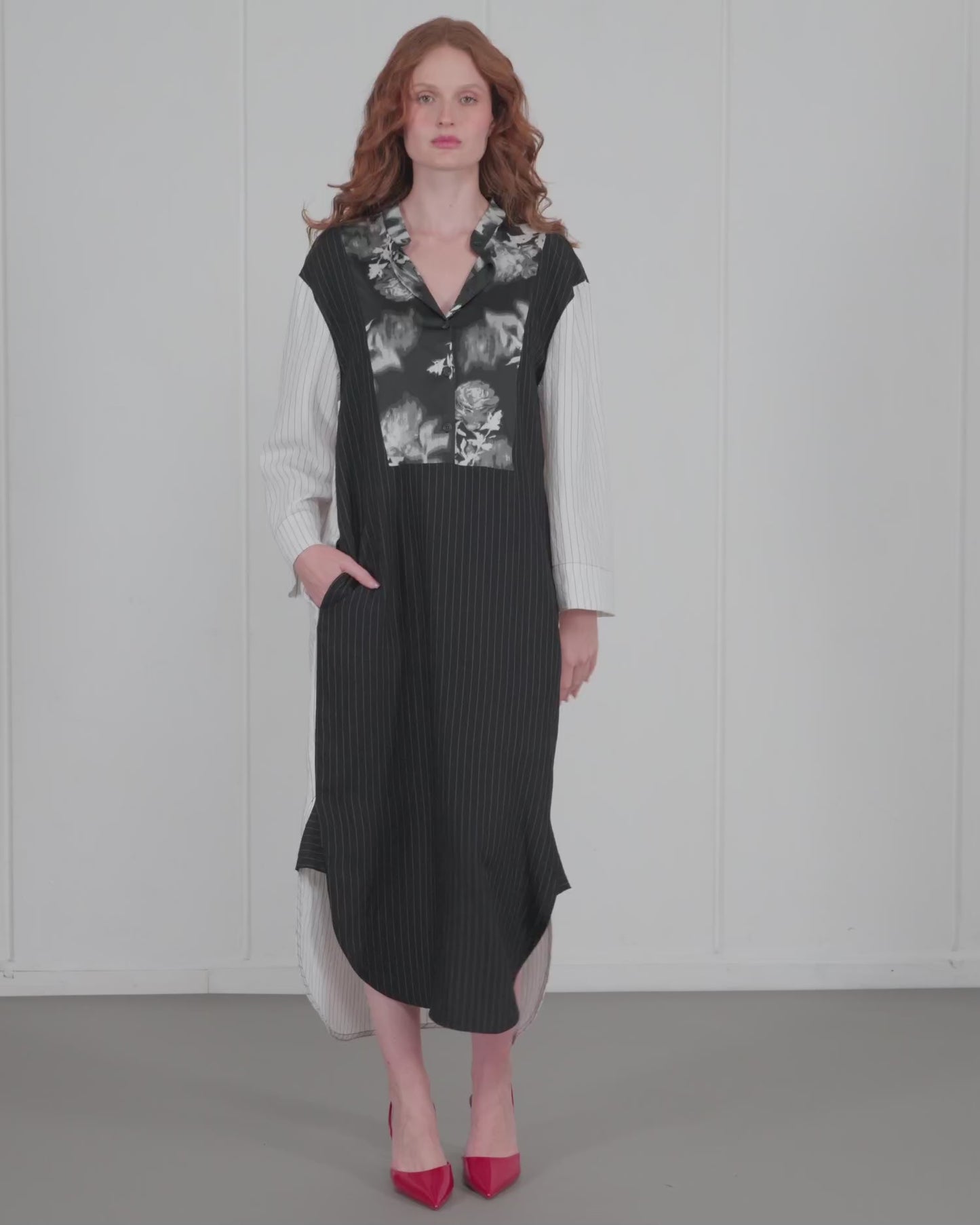 להעלות ולנגן וידיאו לגלריית צפיה, שמלה ליבית שחורה מיקס
