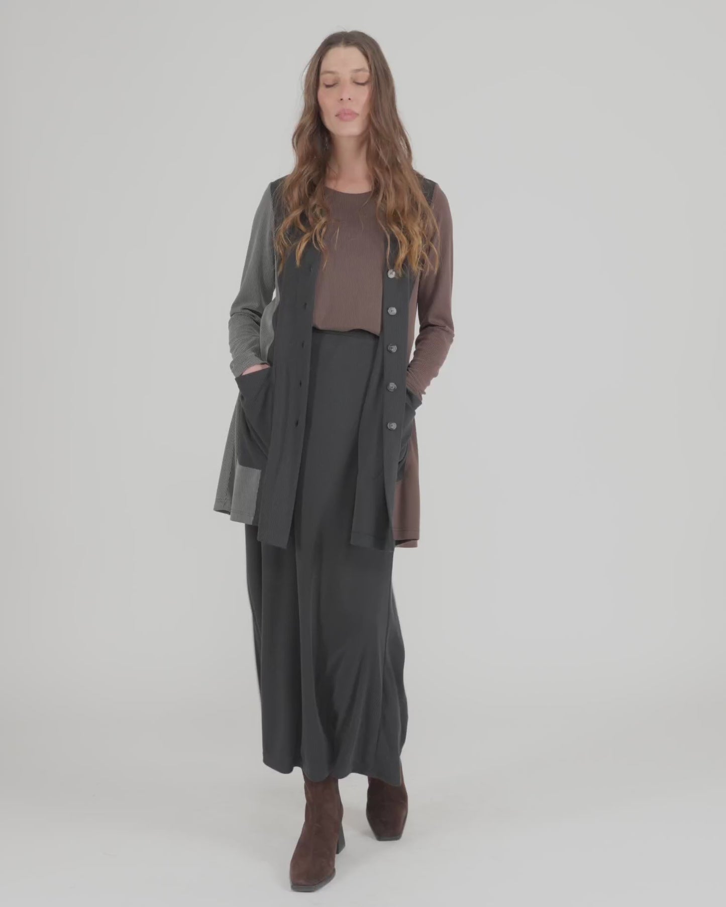 להעלות ולנגן וידיאו לגלריית צפיה, גופייה בסיסית דו צדדית מיקס
