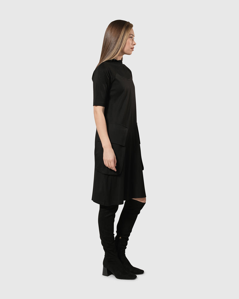 שמלת קמפרי שחור